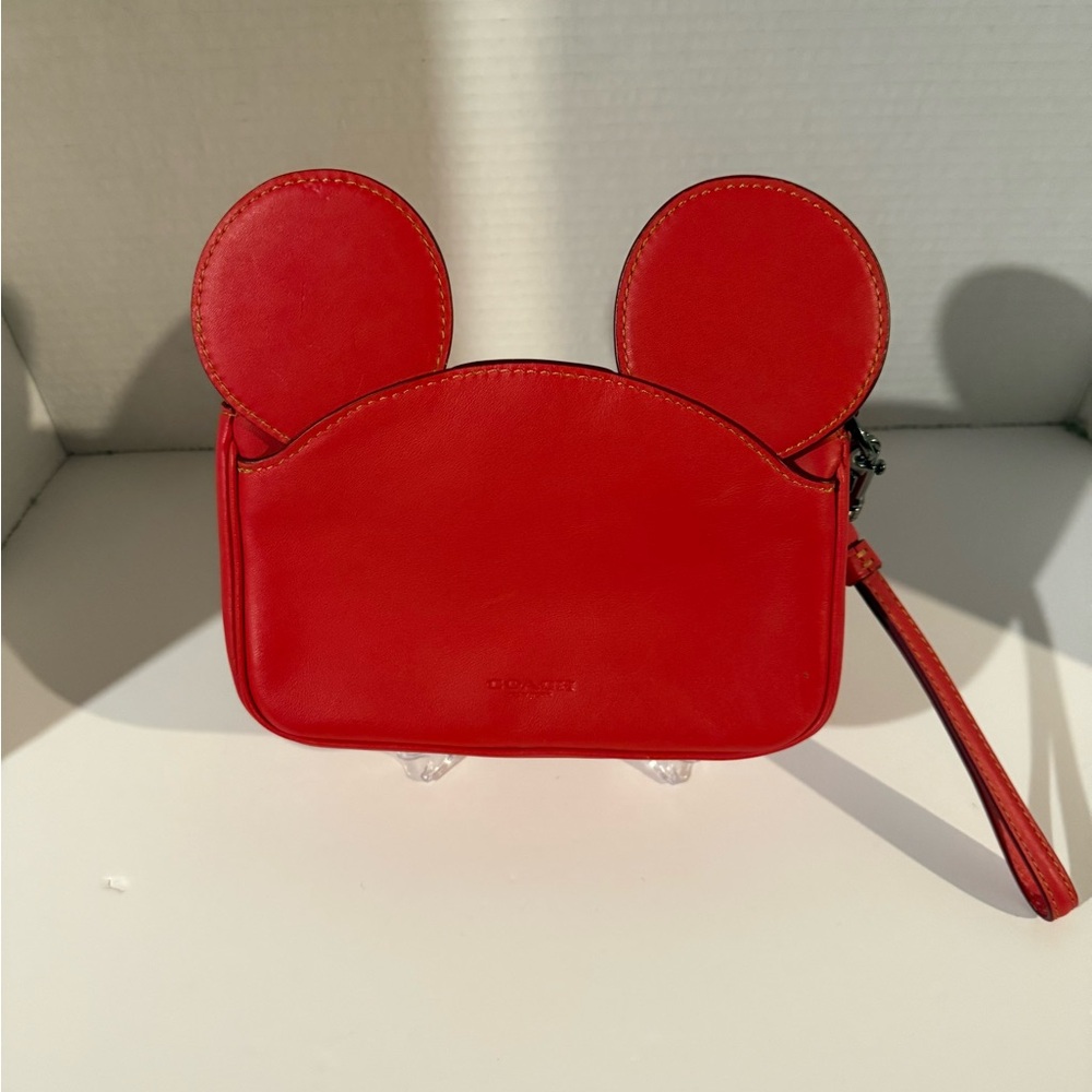 Coach Red Mickey Mouse Wristlet (Authentic)